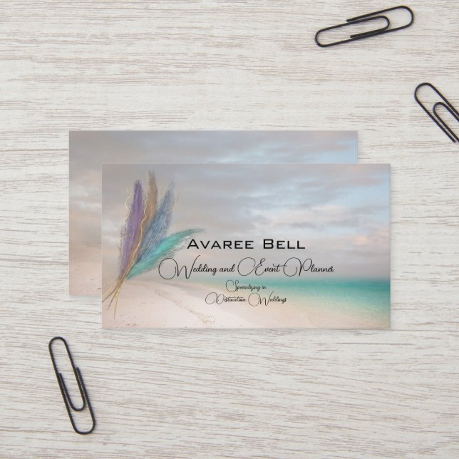 Tarjeta de presentación para boda y planificador d (Anverso/Reverso In Situ)