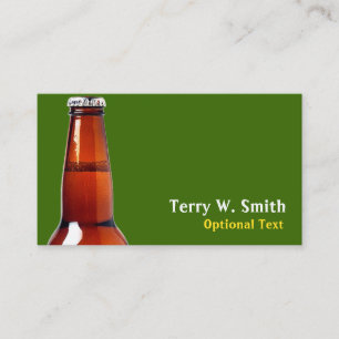 Tarjeta de presentación para botellas de cerveza