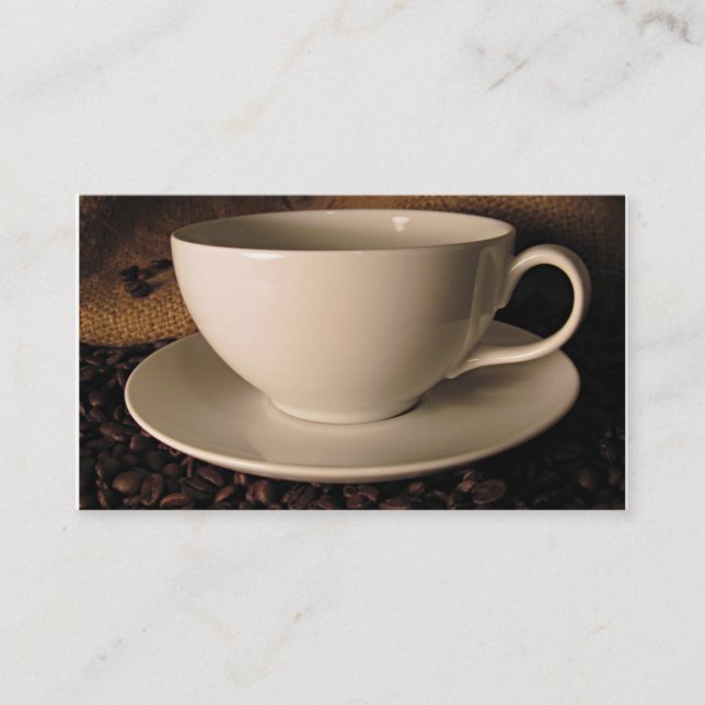 Tarjeta de presentación para café personalizado (Anverso)