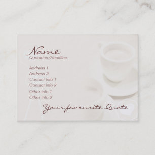 Tarjeta de presentación para cafetera expreso