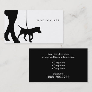 Tarjeta de presentación para caminantes de perro B