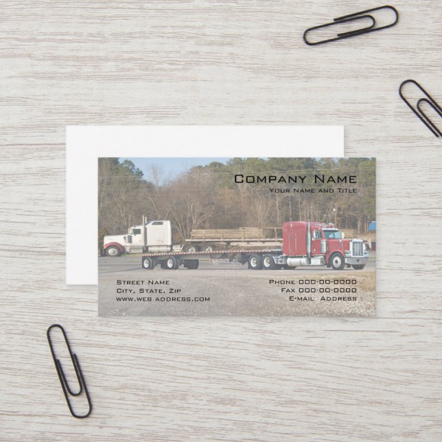 Tarjeta de presentación para camiones (Anverso/Reverso In Situ)