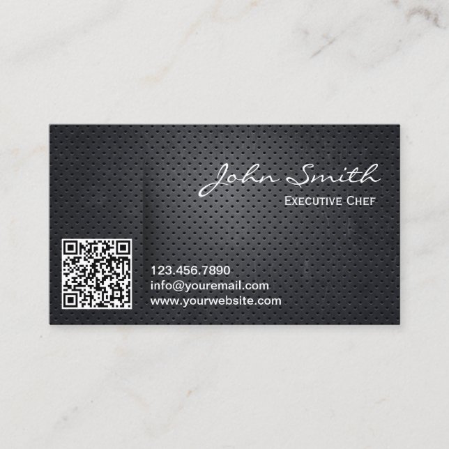 Tarjeta de presentación para Chef Chef de código Q (Anverso)