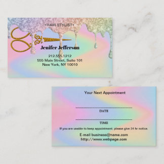 Tarjeta de presentación para citas de salón de bel