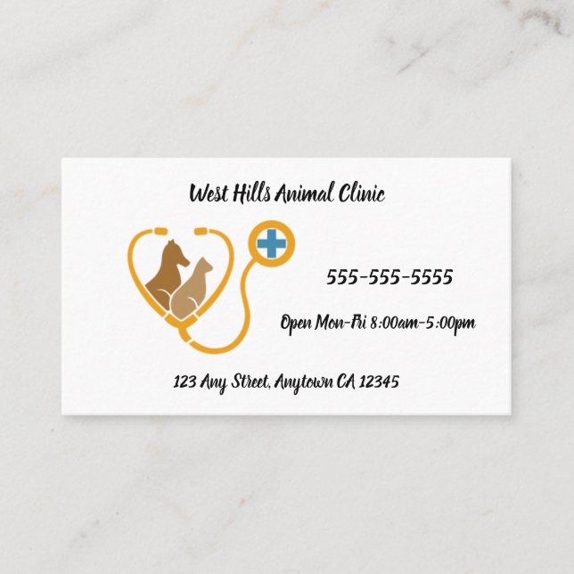 Tarjeta de presentación para clínica animal Dog an (Anverso)