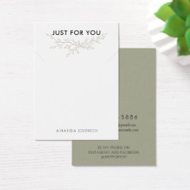 Tarjeta de presentación para collar moderno de ram