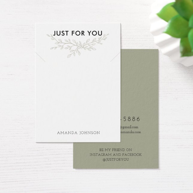 Tarjeta de presentación para collar moderno de ram (Escritorio)