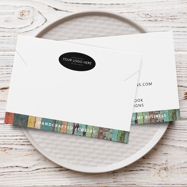 Tarjeta de presentación para collar o pulsera con  (Chic Add Your Logo Necklace Bracelet Display Card)