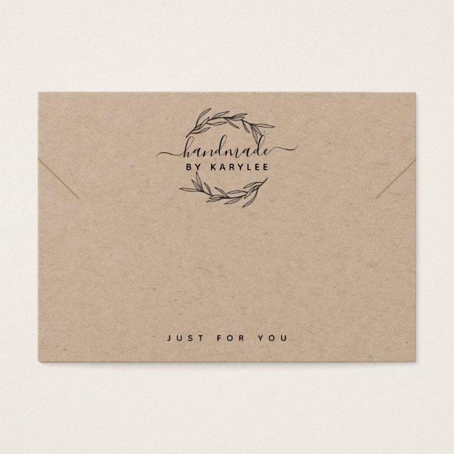 Tarjeta de presentación para collar y pulsera con  (Frente)