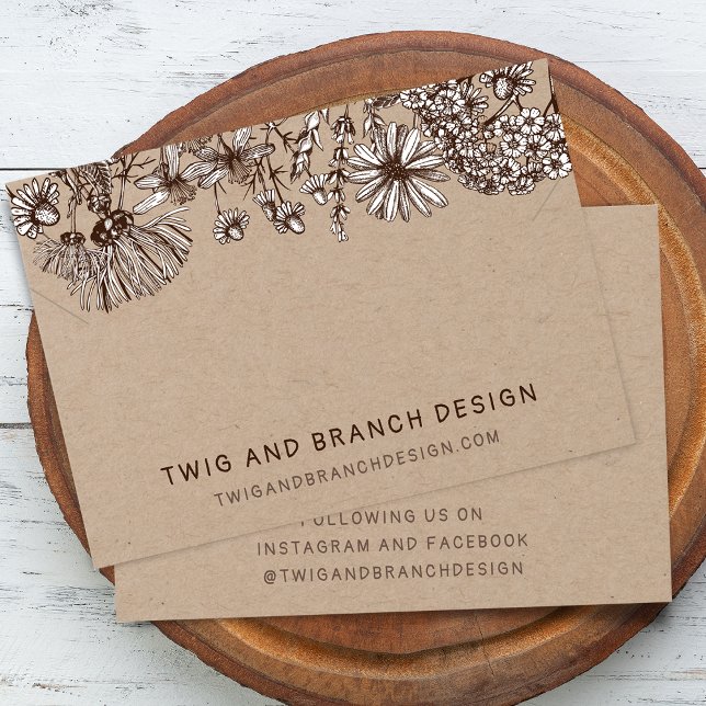 Tarjeta de presentación para collar y pulsera de f (Wild Flowers Necklace Bracelet Display Card)