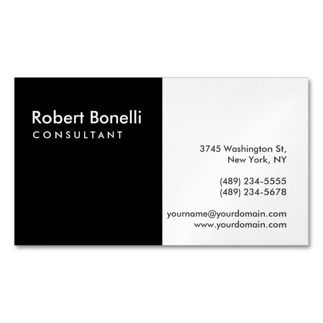Tarjeta de presentación para consultor moderno de  (Anverso)