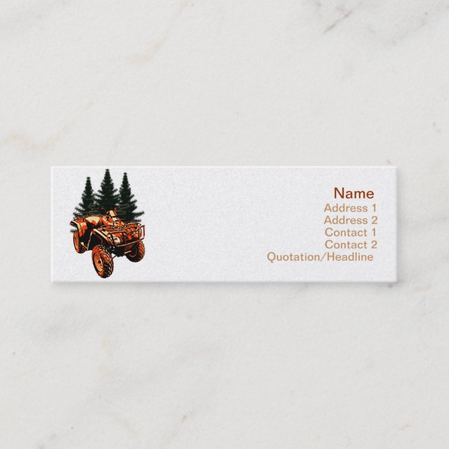 Tarjeta de presentación para cuatro ruedas (Anverso)