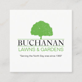 Tarjeta de presentación para cuidado del jardín y 