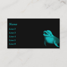 Tarjeta de presentación para delfines con suerte