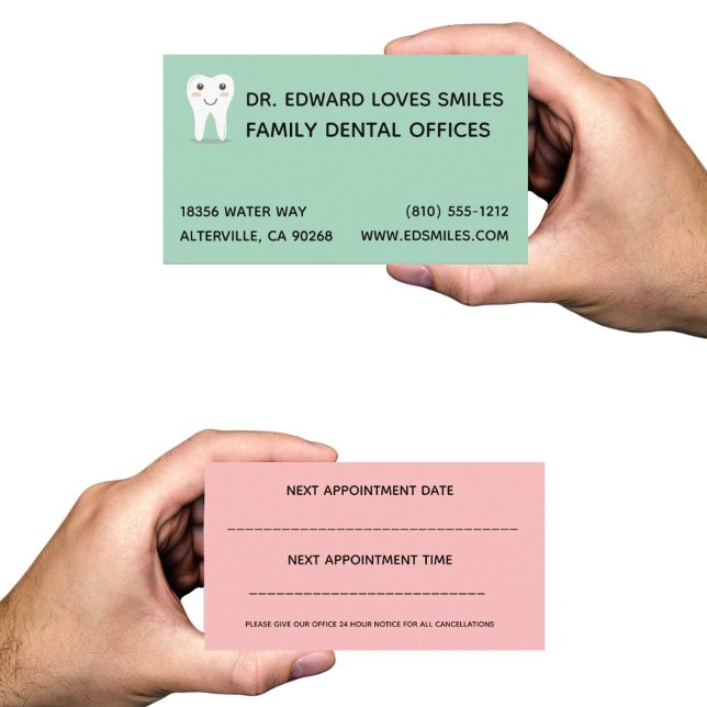 Tarjeta de presentación para Dentistas Turquesa -  (Subido por el creador)