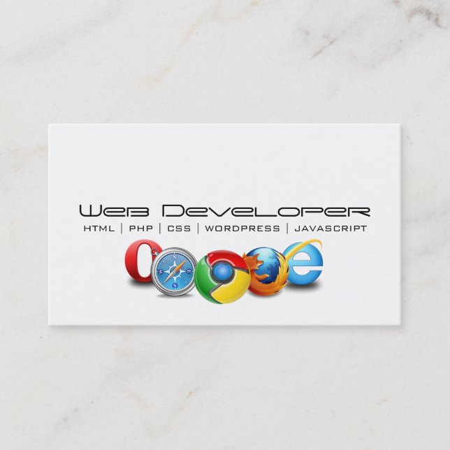 tarjeta de presentación para desarrolladores web (Anverso)