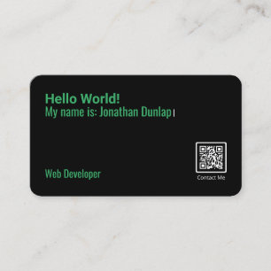 Tarjeta de presentación para desarrolladores web