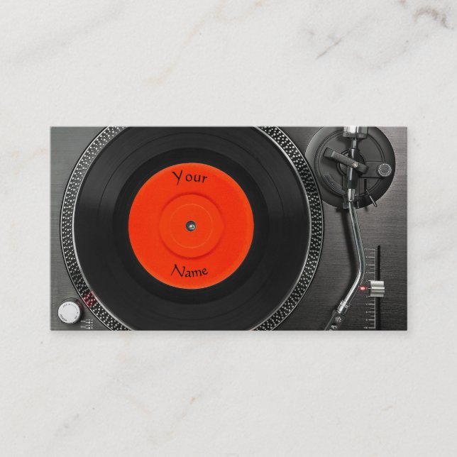 Tarjeta de presentación para DJ (Anverso)