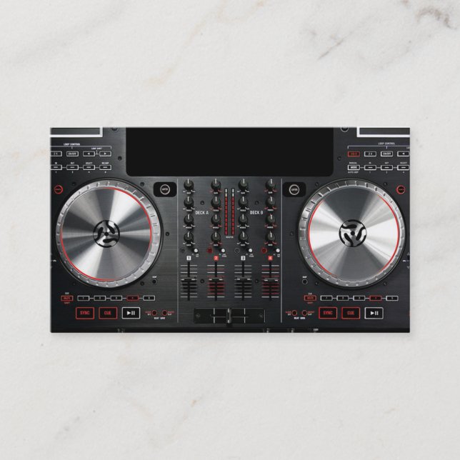 Tarjeta de presentación para DJ (Anverso)