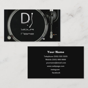 Tarjeta de presentación para DJ