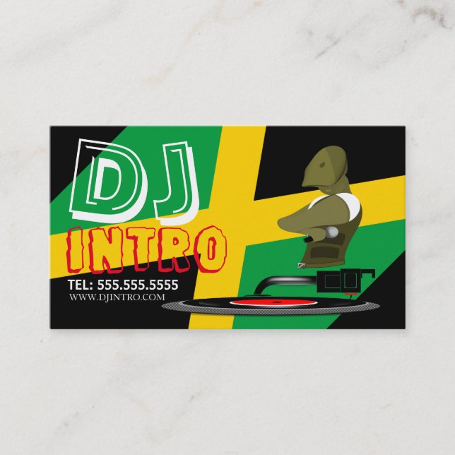 Tarjeta de presentación para DJ (Anverso)