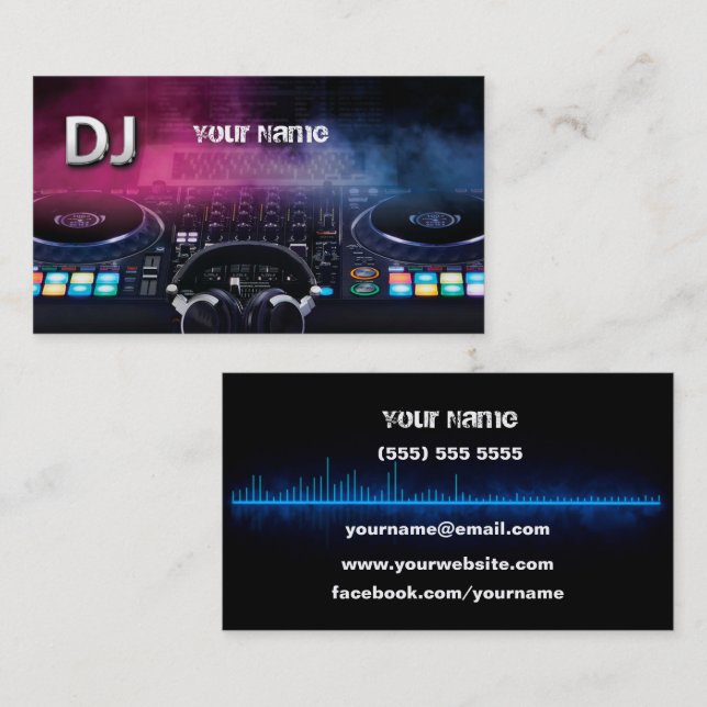Tarjeta de presentación para DJ (Anverso / Reverso)