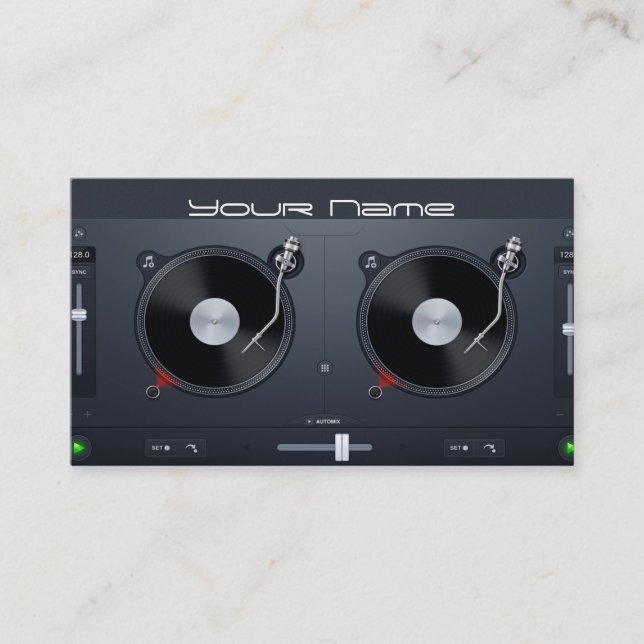 Tarjeta de presentación para DJ (Anverso)