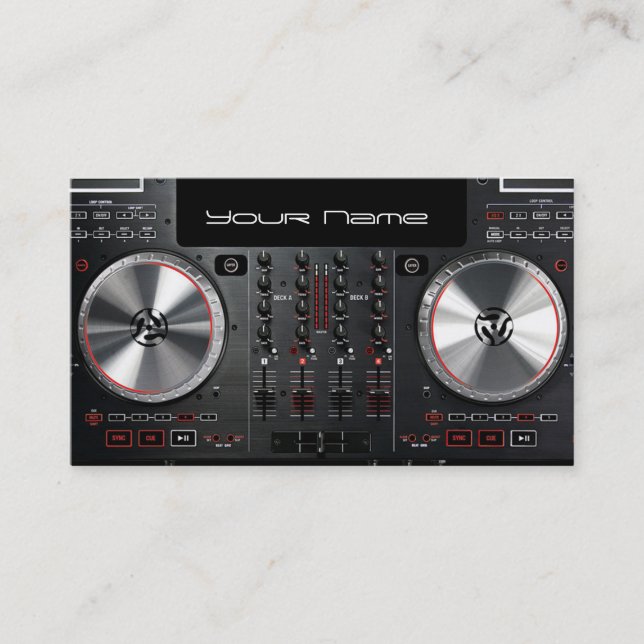 Tarjeta de presentación para DJ (Anverso)