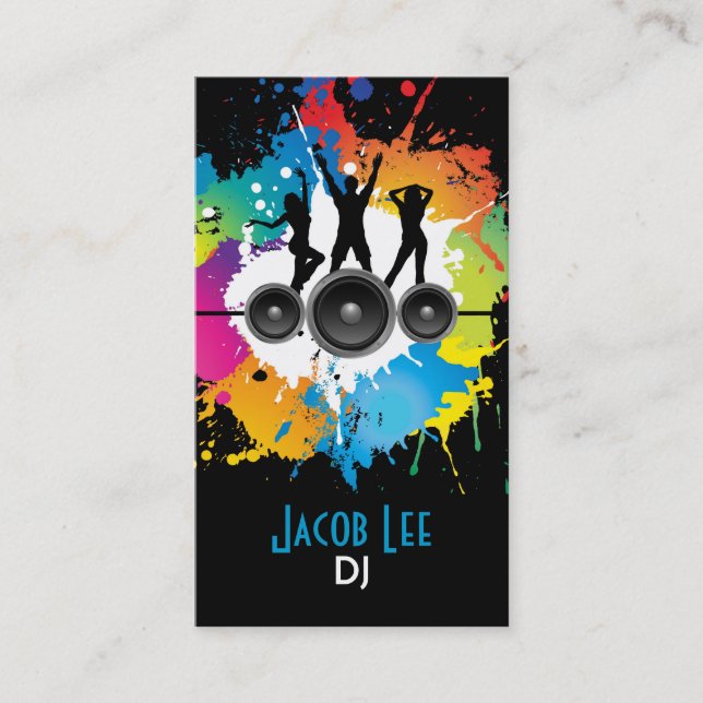 Tarjeta de presentación para DJ de Fiestas (Anverso)