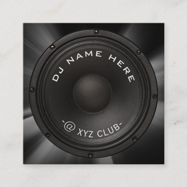 Tarjeta de presentación para DJ Speaker (Anverso)