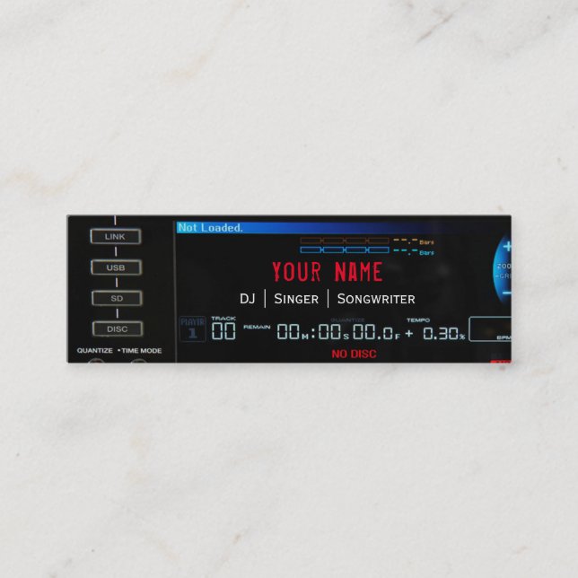 Tarjeta de presentación para DJ ver.2 (Anverso)