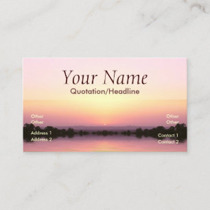 Tarjeta de presentación para el atardecer rosa