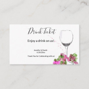 Tarjeta de presentación para el Boda de boletos de