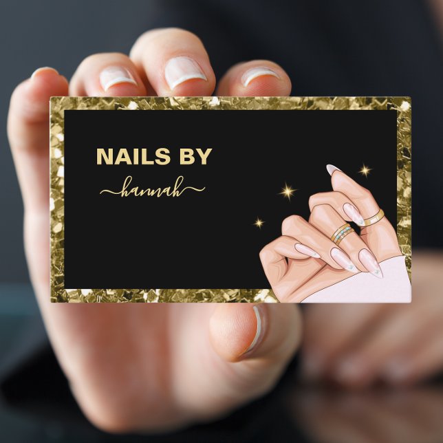 Tarjeta de presentación para el salón Hand Nail de (Subido por el creador)