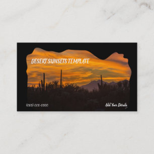 Tarjeta de presentación para el sol del suroeste d