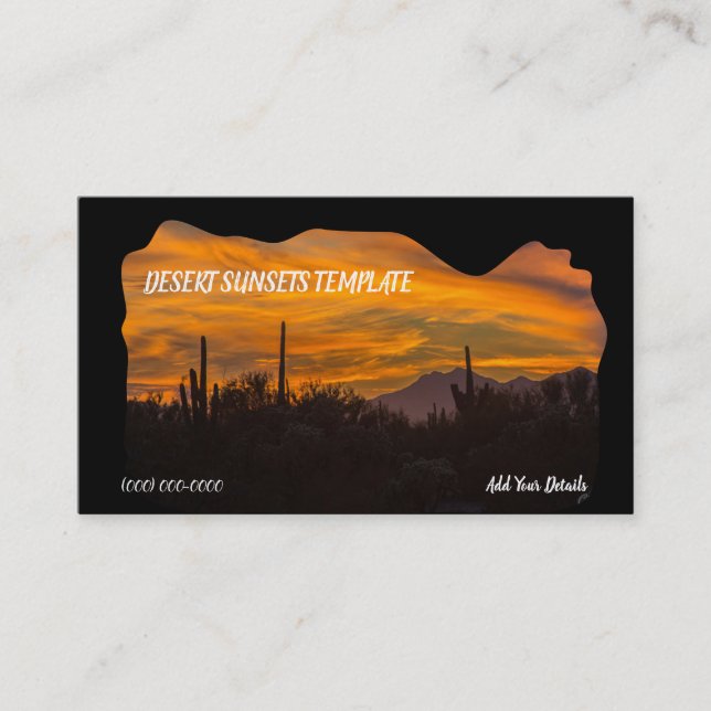 Tarjeta de presentación para el sol del suroeste d (Anverso)
