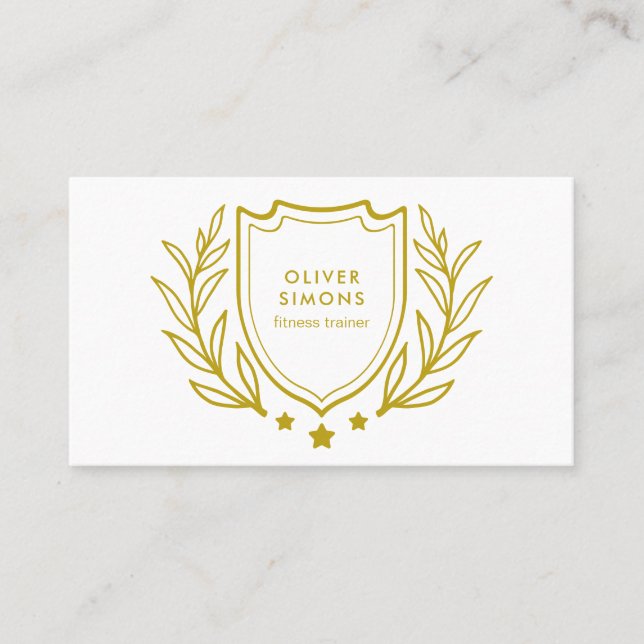 Tarjeta de presentación para entrenador de fitness (Anverso)