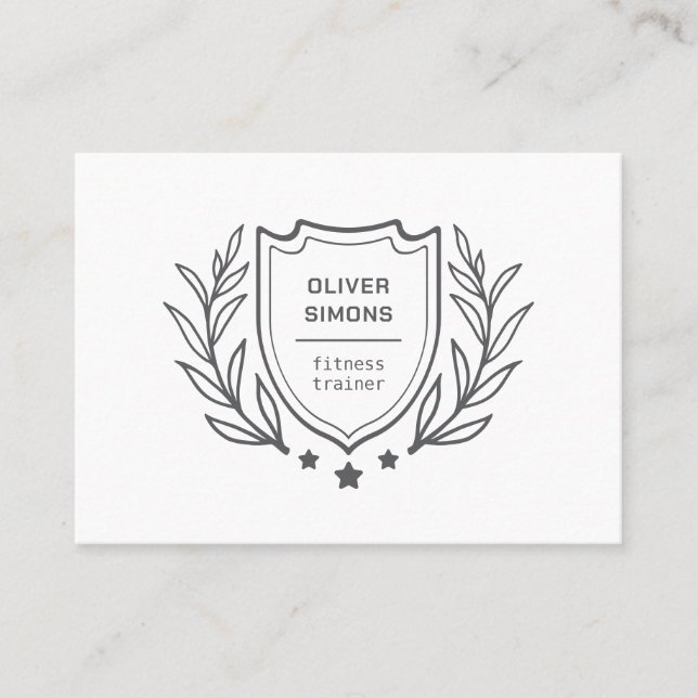 Tarjeta de presentación para entrenador de fitness (Anverso)