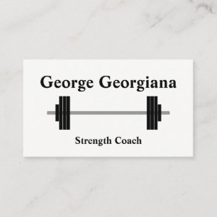 Tarjeta de presentación para entrenadores de fuerz