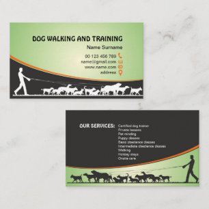 Tarjeta de presentación para entrenadores de perro