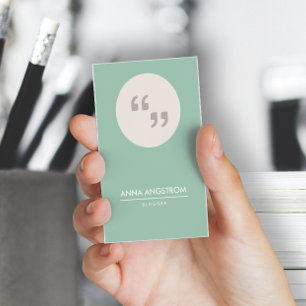 Tarjeta de presentación para escritor o bloguero