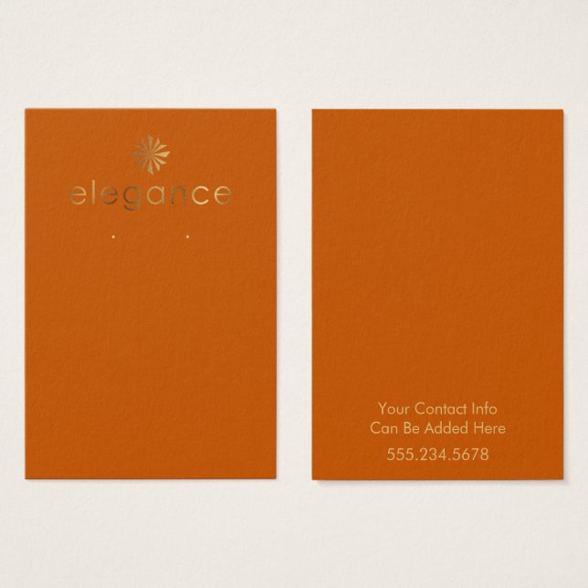 Tarjeta de presentación para exhibidor de aretes c (Anverso y reverso)
