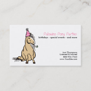 Tarjeta de presentación para Fiestas Pony