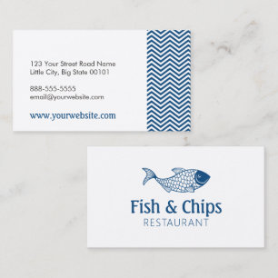 Tarjeta de presentación para Fish and Chips Seafoo
