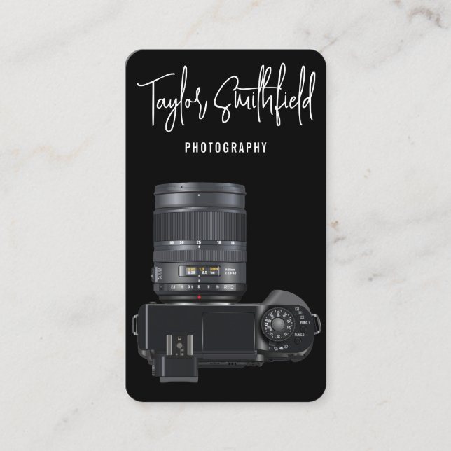 Tarjeta de presentación para fotografía de cámara  (Anverso)