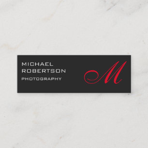 Tarjeta de presentación para fotógrafo de monogram