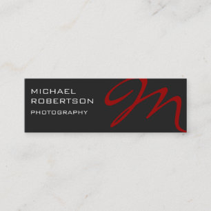 Tarjeta de presentación para fotógrafo de monogram