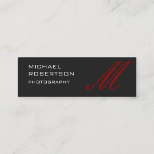 Tarjeta de presentación para fotógrafo de monogram