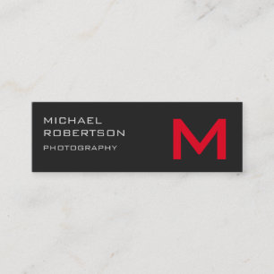 Tarjeta de presentación para fotógrafo de monogram