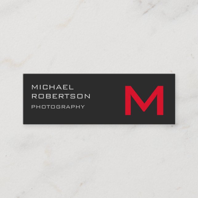 Tarjeta de presentación para fotógrafo de monogram (Anverso)